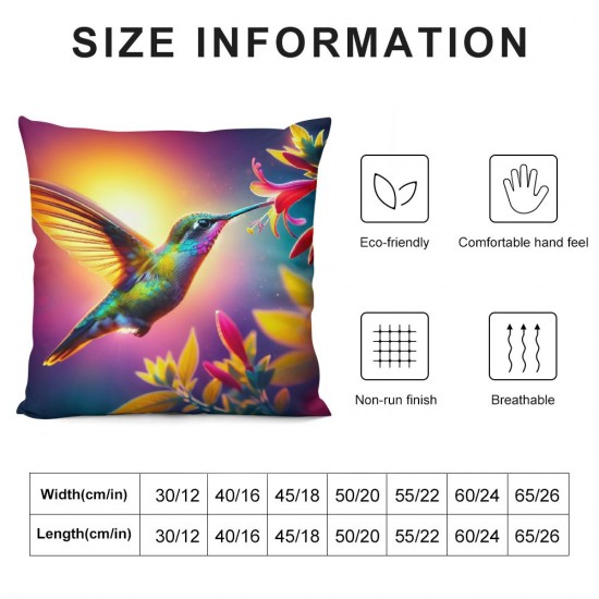 Ulloord Pillow Cover Blackthroated Feeding Bird Black On Beauty Powderpuff Tree Animals Day Nature Decorative Linen Throw Pillow Case for Sofa Car Bedding Decoration