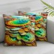 Ulloord Pillow Cover Turquoise Colourful Dalol Volcano Ethiopian Active Danakil Desert Nature Parks Outdoor Decorative Linen Throw Pillow Case for Sofa Car Bedding Decoration