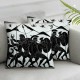 Decorative Square Throw Pillow Cover Linen Design Classic Banner Mythological for Black Figure Pottery People Pillow Case for Couch Sofa Home Decoration