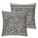 Ulloord Pillow Cover Chain Geometric Line Abstract Greek Antique for Floor Black White Color Key Decorative Linen Throw Pillow Case for Sofa Car Bedding Decoration