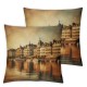 Decorative Square Throw Pillow Cover Linen On South USA at Historic Homes Landmarks Atlantic Parks Outdoor Residential Pillow Case for Couch Sofa Home Decoration