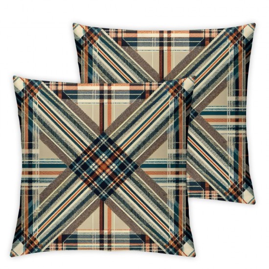 Throw Pillow Cover Classic Textile Scottish Blanket Pattern Texture Abstract Textures Decorative Square Pillow Case for Couch Sofa Home Decoration