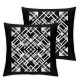 Ulloord Pillow Cover Black ed ered Decorative Linen Throw Pillow Case for Sofa Car Bedding Decoration