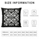 Ulloord Pillow Cover Black ed ered Decorative Linen Throw Pillow Case for Sofa Car Bedding Decoration