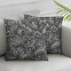 Ulloord Throw Pillow Cover Linen Stone Invisible Digital Grey Pattern Modern Navy Abstract Textures Environment Decorative Square Pillow Case for Couch Sofa Home Decoration