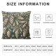 Throw Pillow Cover Linen Winter Landscape for Hand Green Branches Decoration Decorative Square Pillow Case for Couch Sofa Home Decoration