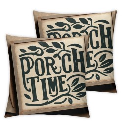 Ulloord Summer Retro Outdoor Throw Pillow Covers Welcome to Our Porch Sign and Breathe Letter Decor Pillow Covers for Hammock Chair Sofa