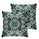 Ulloord Decorative Square Throw Pillow Cover Linen Summer Textiles Design Pillow for Couch Sofa Home Decoration