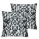 Ulloord Pillow Cover Gray Black White Design Pattern Diamond Shape Retro Simple Decorative Linen Throw Pillow Case for Sofa Car Bedding Decoration