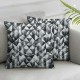 Ulloord Pillow Cover Gray Black White Design Pattern Diamond Shape Retro Simple Decorative Linen Throw Pillow Case for Sofa Car Bedding Decoration