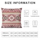 Ulloord Decorative Square Throw Pillow Cover Linen Folk Crossstitch Pattern Traditional Textures Finnish Oblast Pillow Case for Couch Sofa Home Decoration