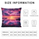 Ulloord Pillow Cover Travel Horizon Sunlight Ilovik Sunrise Nature Croatia Sunset Parks Outdoor Summer Holidays Dusk Decorative Linen Throw Pillow Case for Sofa Car Bedding Decoration