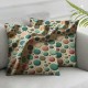 Ulloord Decorative Square Throw Pillow Cover Or Pink Textured Blue Round ted Gray Pillow for Sofa Home Decoration