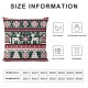 Pillow Cover Northern Norway Festive Sweater Winter Fairisle Dark Design Abstract Textures Decorative Linen Throw Pillow Case for Sofa Car Bedding Decoration