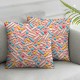 Pillow Cover Pink Colorful Dotted d Pattern Rice Random Decorative Linen Throw Pillow Case for Sofa Car Bedding Decoration