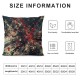 Ulloord Decorative Square Throw Pillow Cover Linen Blot Pattern Blood Drop Stains Spot Design Element Stain Abstract Seamless Shape Textures Spatter Pillow Case for Couch Sofa Home Decoration