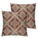 Throw Pillow Cover Linen Marocco Pattern Design Tiles Textlie Textures Decorative Square Pillow Case for Couch Sofa Home Decoration