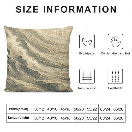 Ulloord Throw Pillow Cover Linen White Texture Architecture Design Pattern Textures Decorative Square Pillow Case for Couch Sofa Home Decoration