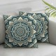 Ulloord Decorative Square Throw Pillow Cover Linen Drawn Frame Ornament Style Color Web Decoration Element Textures Pillow Case for Couch Sofa Home Decoration