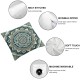 Ulloord Decorative Square Throw Pillow Cover Linen Drawn Frame Ornament Style Color Web Decoration Element Textures Pillow Case for Couch Sofa Home Decoration