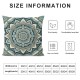 Ulloord Decorative Square Throw Pillow Cover Linen Drawn Frame Ornament Style Color Web Decoration Element Textures Pillow Case for Couch Sofa Home Decoration