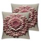 Ulloord Decorative Square Throw Pillow Cover Linen Autumn Extreme Flowers Series Beautiful Single Fall View Chrysanthemum Nature Top Closeup Textures Pillow Case for Couch Sofa Home Decoration