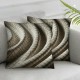 Ulloord Throw Pillow Cover Linen Pattern Mood Style On Business White Color New Day Abstract Textures Wrapping Decorative Square Pillow Case for Couch Sofa Home Decoration