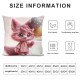 Ulloord Pillow Cover Colorful Cute Sitting On Animals Decorative Linen Throw Pillow Case for Sofa Car Bedding Decoration