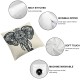 Ulloord Pillow Cover Skull Animals Contour Style Bone Decorative Linen Throw Pillow Case for Sofa Car Bedding Decoration