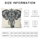 Ulloord Pillow Cover Skull Animals Contour Style Bone Decorative Linen Throw Pillow Case for Sofa Car Bedding Decoration