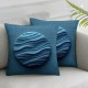 Throw Pillow Cover Ocean Isolated Textures Uneven Frame Decorative Square Pillow Case for Couch Sofa Home Decoration