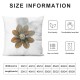 Ulloord Ethnic Flowers Velvet Oblong Lumbar Plush Throw Pillow Cover/Shams Cushion Case -Decorative Invisible Zipper Design for Couch Sofa Pillowcase Only