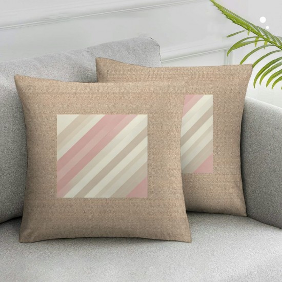 Ulloord Pillow Cover Pink Candy Modern Geometrical Striped Pattern Abstract Stripe Diagonal Baby Geometric Strip Clean Decorative Linen Throw Pillow Case  for Sofa Car Bedding Decoration