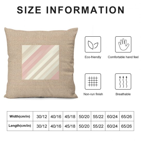 Ulloord Pillow Cover Pink Candy Modern Geometrical Striped Pattern Abstract Stripe Diagonal Baby Geometric Strip Clean Decorative Linen Throw Pillow Case  for Sofa Car Bedding Decoration