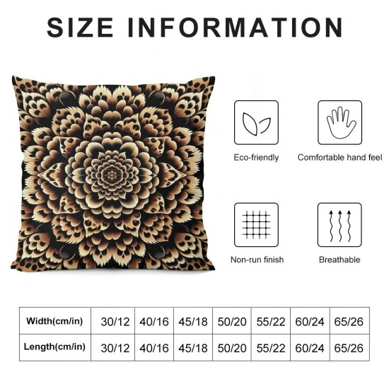 Pillow Cover Brown Black Pattern Animals Gray Closeup Color Dark Detail Decorative Throw Pillow Case for Sofa Car Bedding Decoration