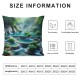 Ulloord  Green Natural Forest Throw Pillow Covers,Waterfall Decorative Pillow Covers Digital Printing Blended Fabric for Couch Sofa Bed Invisible Zipper