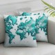 Ulloord  Green Watercolor Map World Throw Pillow Covers, Decorative Pillow Covers Digital Printing Linen Blended for Couch Sofa Bed Invisible Zipper