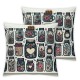 Ulloord  Colorful Art Flower Throw Pillow Covers, Decorative Pillow Covers Digital Printing Linen Blended for Couch Sofa Bed Invisible Zipper