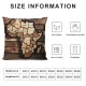 Ulloord  Brown Wooden Map Africa Throw Pillow Covers, Decorative Pillow Covers Digital Printing Blended Fabric for Couch Sofa Bed Invisible Zipper