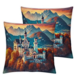 Ulloord Red Throw Pillow Covers, Decorative Pillow Covers Digital Printing for Couch Sofa Bed Invisible Zipper