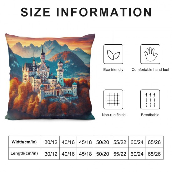 Ulloord Red Throw Pillow Covers, Decorative Pillow Covers Digital Printing for Couch Sofa Bed Invisible Zipper