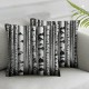 Ulloord Gray &nbsp;Throw Pillow Covers, Decorative Pillow Covers Digital Printing Blended Fabric for Couch Sofa Bed Invisible Zipper