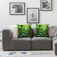 Ulloord Green Throw Pillow Covers, Decorative Pillow Covers Digital Printing Blended Fabric for Couch Sofa Bed Invisible Zipper