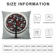 Ulloord  Modern Artwork Throw Pillow Covers,Stylized Tree Interior Abstract Red Black Decorative Pillow Covers Digital Printing Blended Fabric for Couch Sofa Bed Invisible Zipper