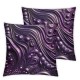 Ulloord Purple Stripes Throw Pillow Covers, Colorful Textures Decorative Pillow Covers Digital Printing Linen Blended for Couch Sofa Bed Invisible Zipper