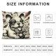 Ulloord Pillow Cover Black Year Cute Animals Character Dog Vet Face Decorative Linen Throw Pillow Case for Sofa Car Bedding Decoration