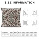 Ulloord Decorative Square Throw Pillow Cover Linen Retro Red Pattern in Crossstitch Ukrainian Miscellaneous Pillow Case for Couch Sofa Home Decoration