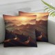 Ulloord Pillow Cover Great Wall China Travel Historic Hill Wonder Path Border jinshanling Landmarks Parks Outdoor Decorative Linen Throw Pillow Case for Sofa Car Bedding Decoration