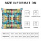 Ulloord Pillow Cover Material Check Pattern Retro Dress Checkered Decorative Linen Throw Pillow Case for Sofa Car Bedding Decoration