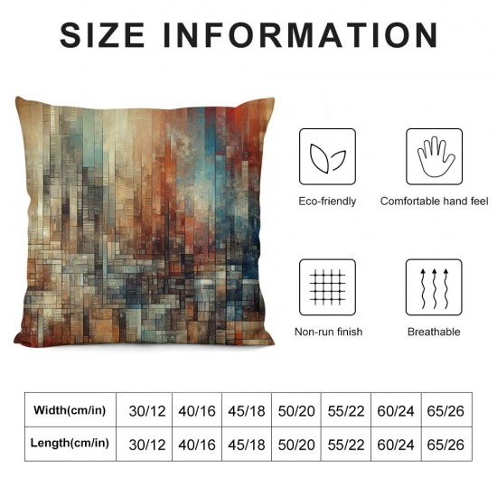 Ulloord Decorative Square Throw Pillow Cover Blue Yellow Design Different s Gray Pillow Case for Sofa Home Decoration